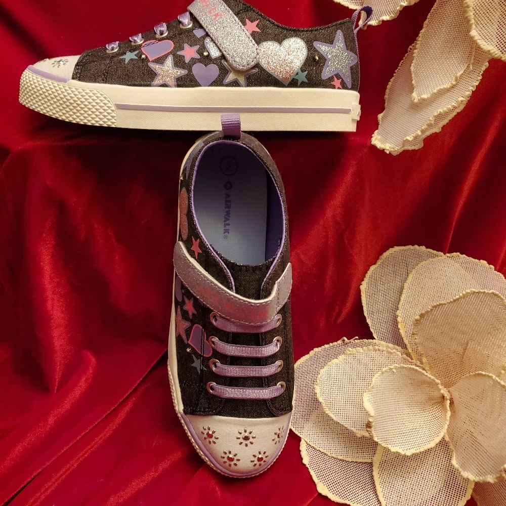 ❤ Denim Sneakers- Kids- Light💡Up ❤